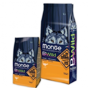 Monge Dog BWild Adult All Breeds (Страус)