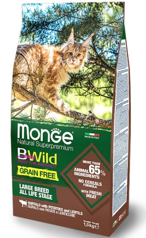 Monge BWild Cat Grain Free Large Buffalo (Буйвол)