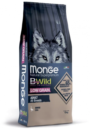 Monge Bwild Low Grain Adult All Breeds (Гусь)