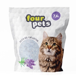 FOUR PETS силикагелевый наполнитель (лаванда)